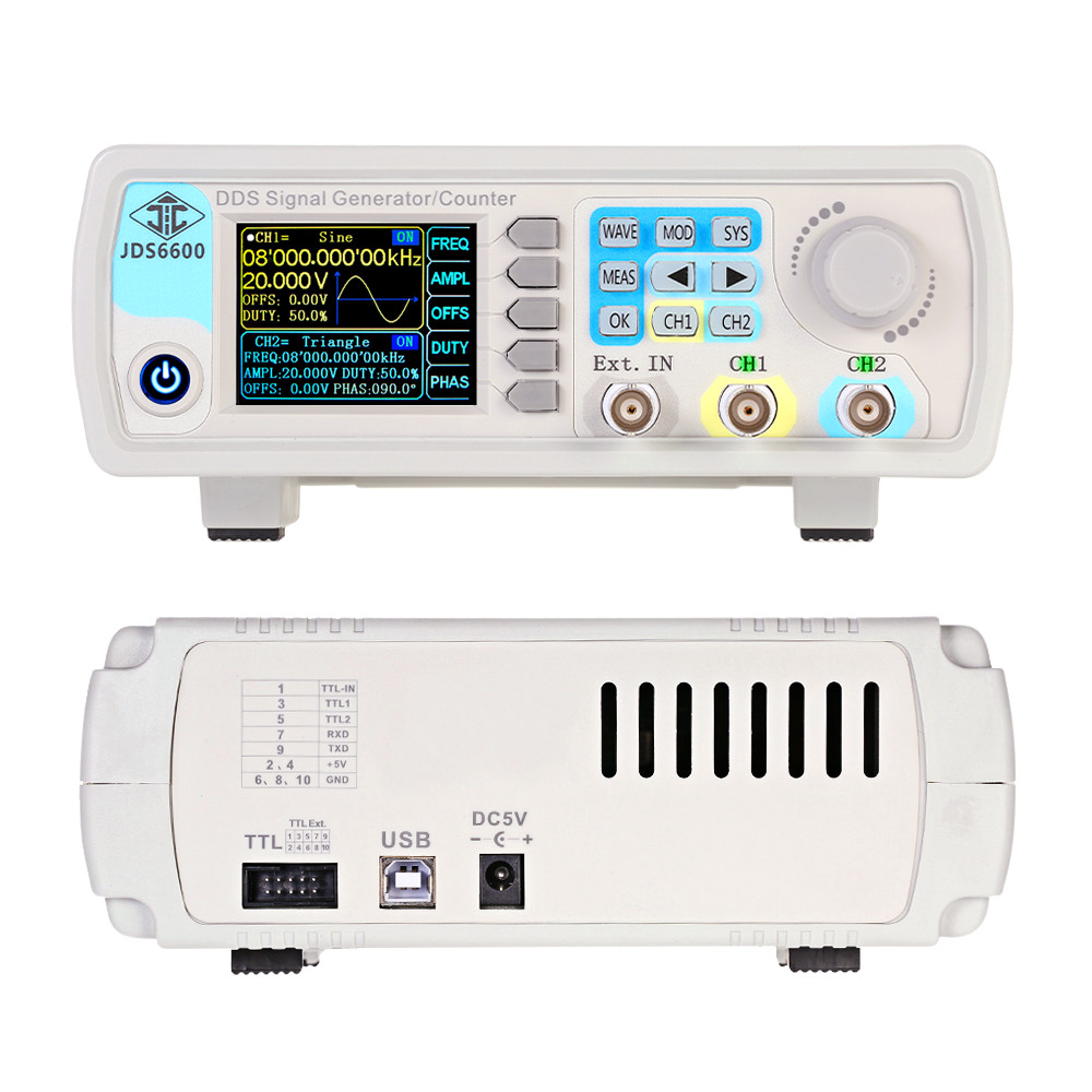 Dual Channel Arbitrary Waveform Function Generator 60Mhz - YAO JDS6600 15/30/40/50/60 МГц DDS-генератор сигналов,